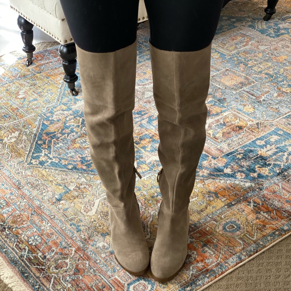 BP over the knee boots camel size 8